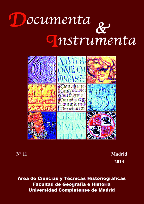 Cubierta Documenta & Instrumenta Vol. 11 (2013)