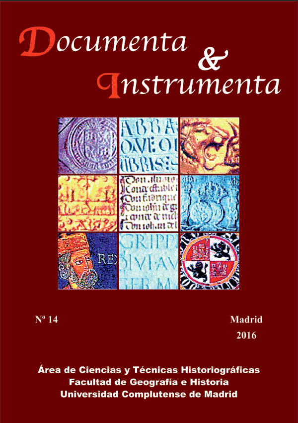 Cubierta Documenta & Instrumenta Vol. 14
