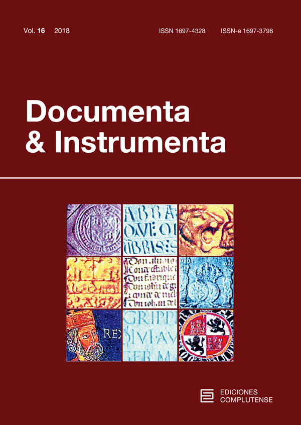Cubierta de Documenta & Instrumenta Vol. 18