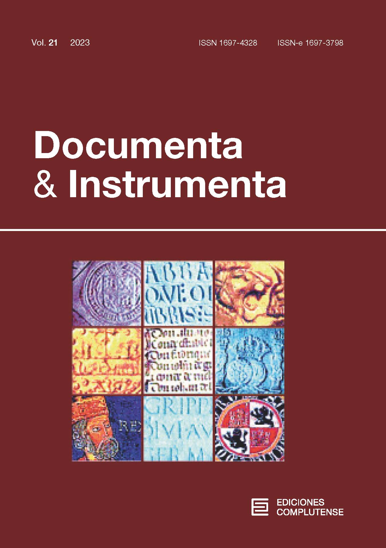 Cubierta Documenta & Instrumenta 21 (2023)