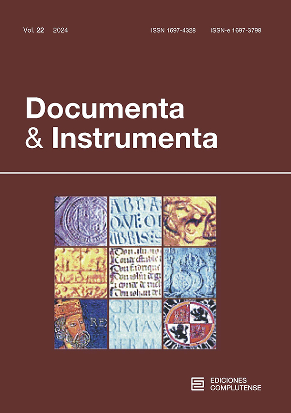 Cubierta Documenta & Instrumenta 22 (2024)