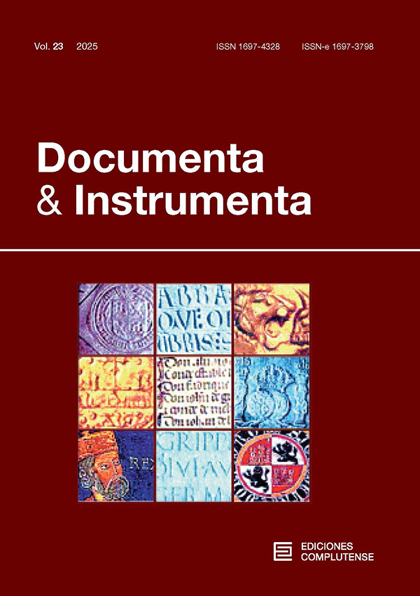 Cubierta Documenta & Instrumenta 23 (2025)