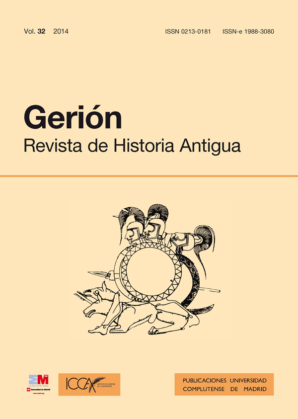 Cubierta Gerión. Revista de Historia Antigua Vol. 32