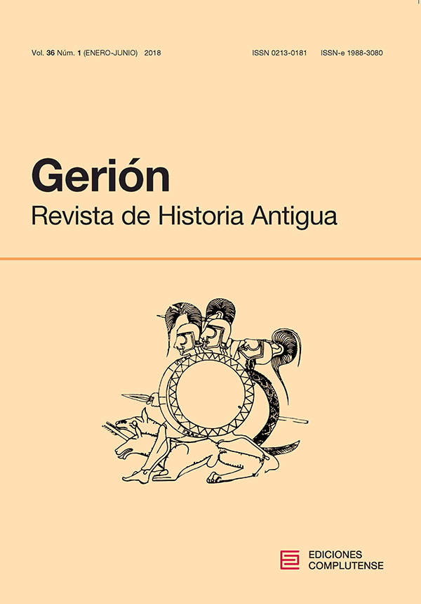 Cubierta Gerión vol 36, nº1 (2018)