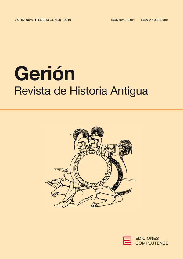 Cubierta de Gerión Vol. 37 Núm. 1 (2019)