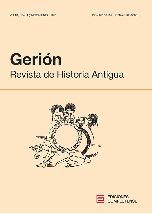 Cubierta de Gerión. Revista de Historia Antigua 39(1) (2021)