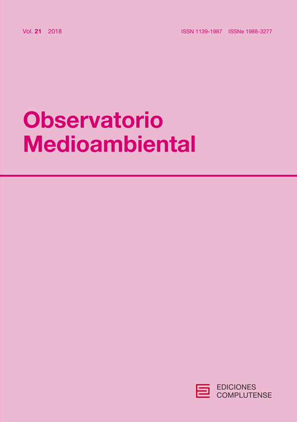 Cubierta de Observatorio Medioambiental Vol. 21 (2018)