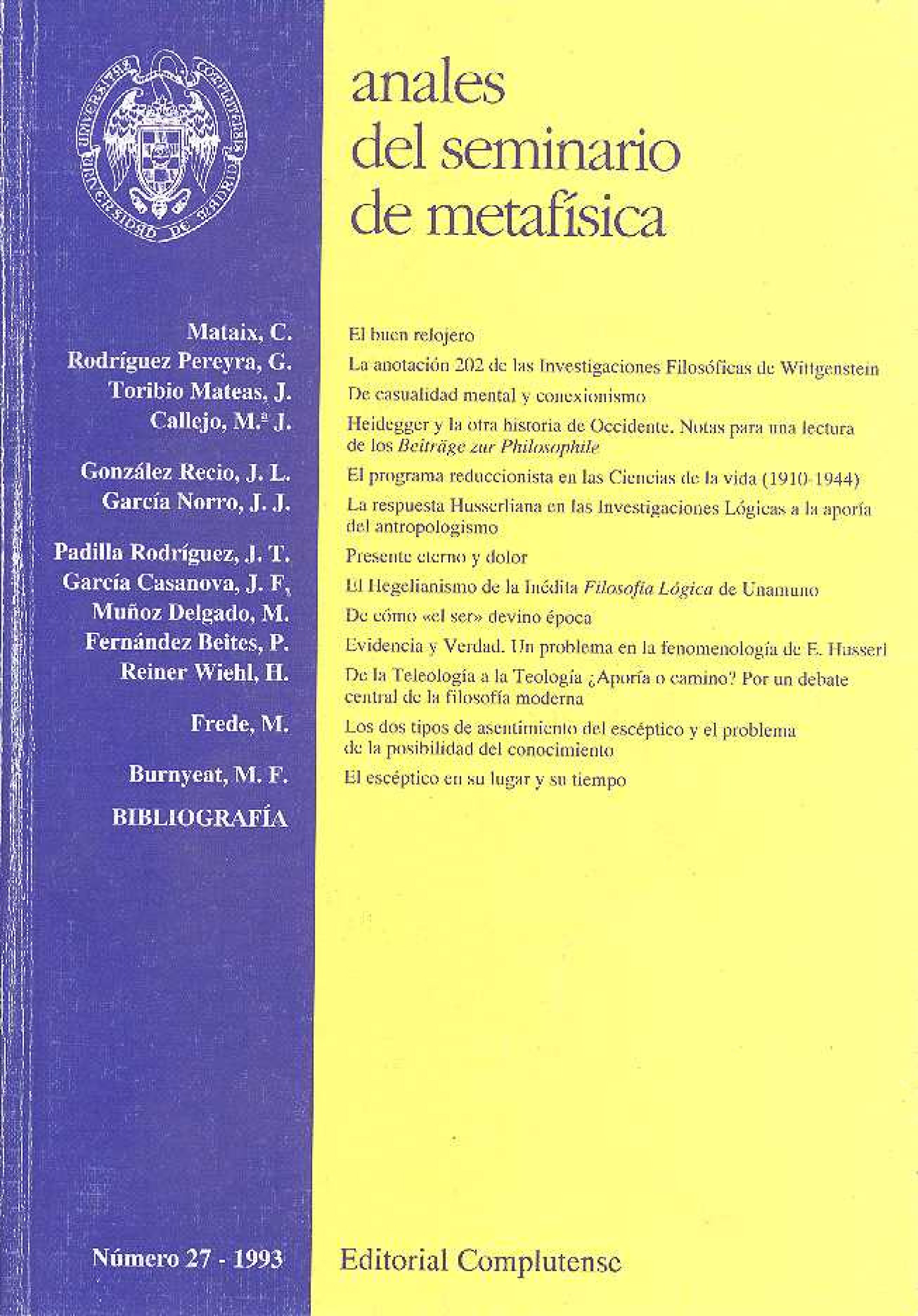 					Ver Vol. 27 (1993)
				