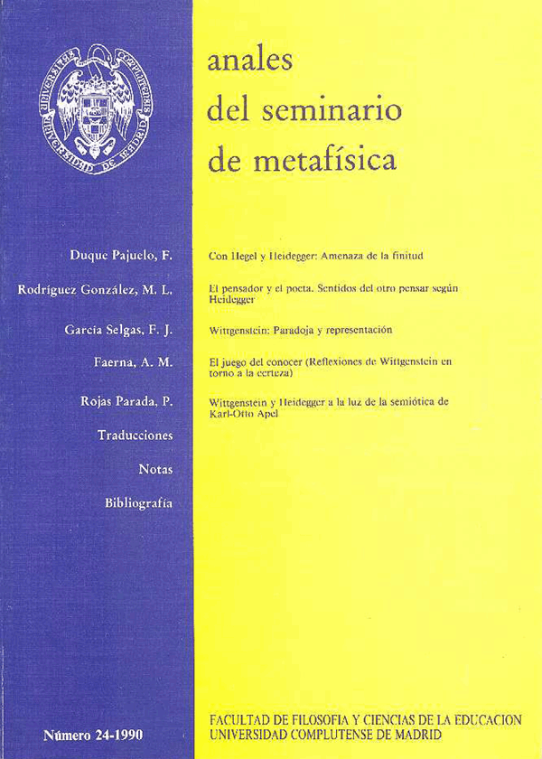 Cubierta Logos vol 24 (1990)
