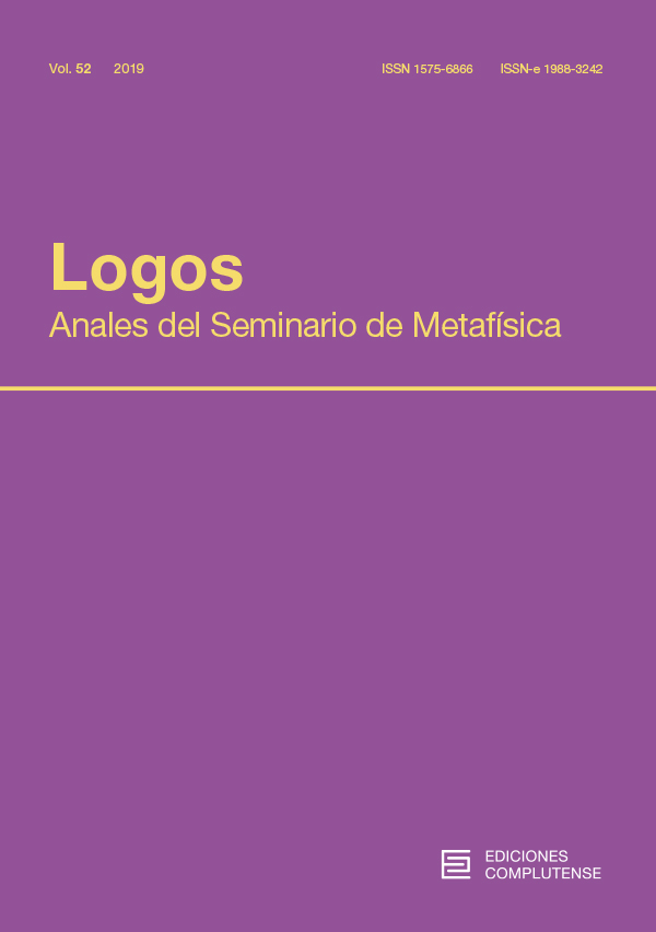Cubierta de Logos. Anales del Seminario de Metafísica Vol. 52 (2019)