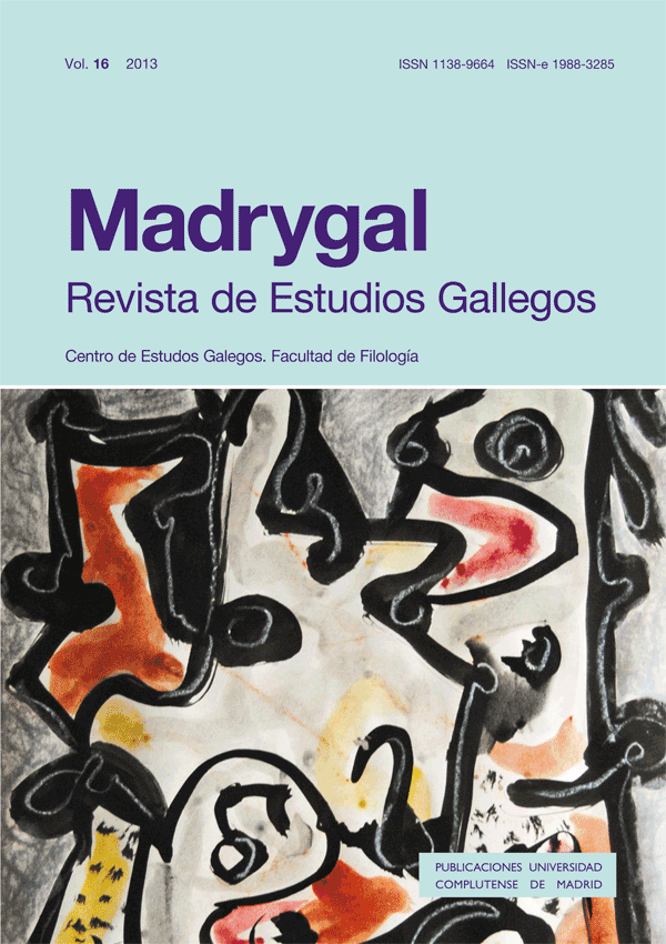 Cubierta de Madrygal. Revista de Estudios Gallegos Vol. 16