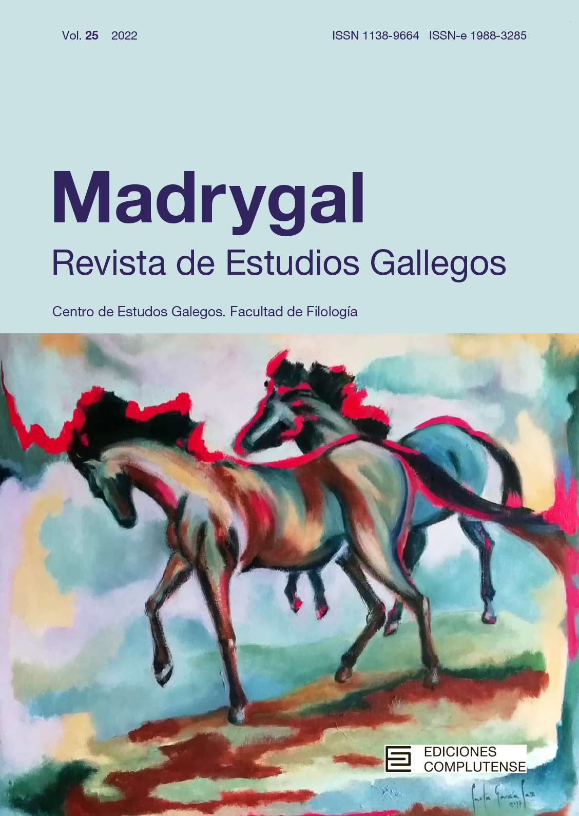Cubierta Madrygal vol 25 (2022)
