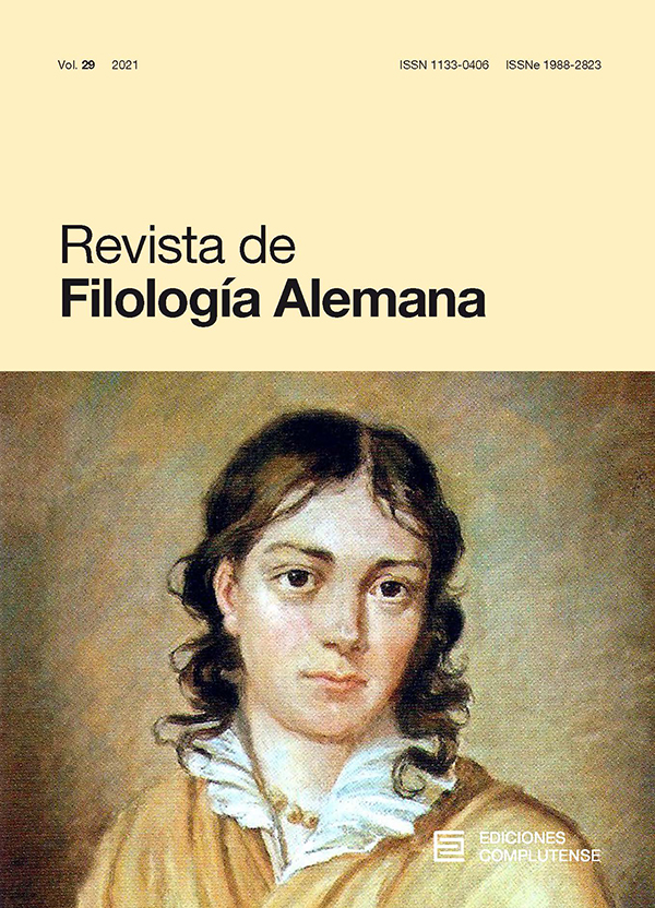 Cubierta Revista de Filología Alemana 29 (2021)