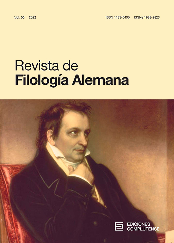 Cubierta Revista de Filología Alemana vol 30 (2022)