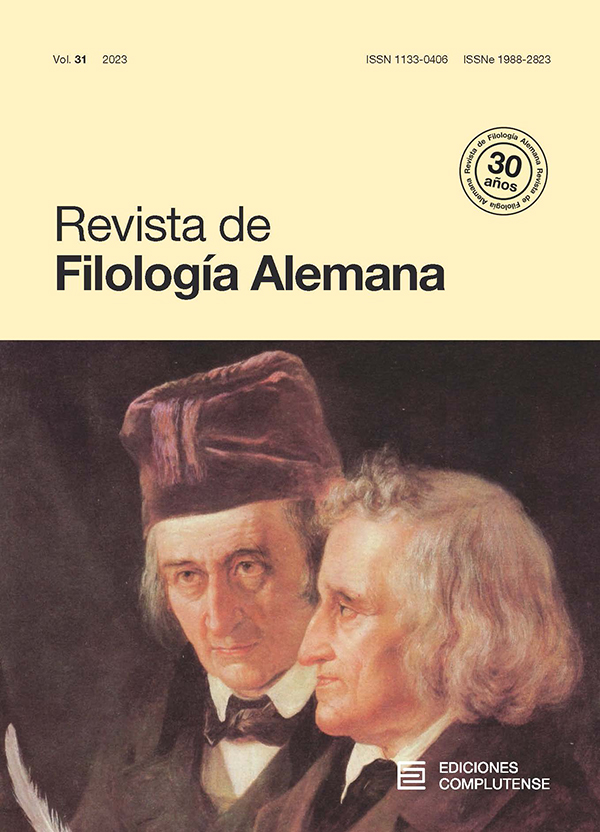 Cubierta Revista de Filología Alemana 31 (2023)