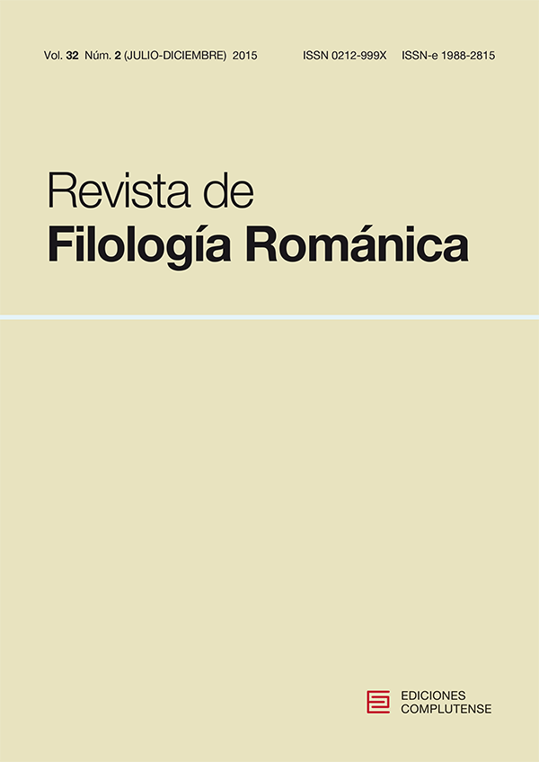 Cubierta de Revista de Filología Románica Vol. 32, Núm. 2
