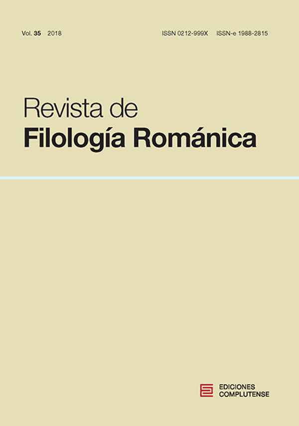 Cubierta Revista de Filología Románica vol 35 (2018)