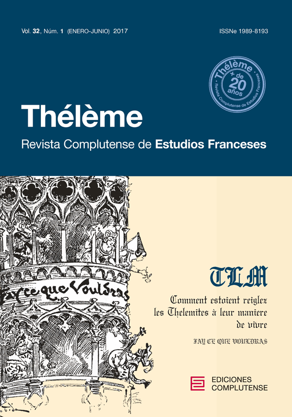 Cubierta de Thélème. Revista Complutense de Estudios Franceses Vol. 32, Núm. 1