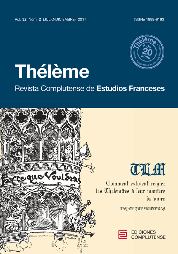 Cubierta de Thélème. Revista Complutense de Estudios Franceses Vol. 32, Núm. 2