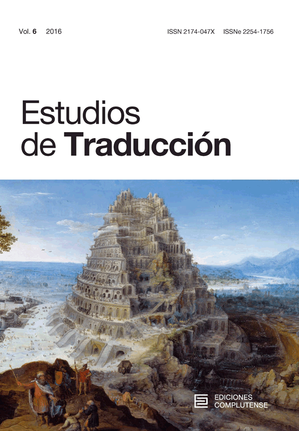 Cubierta Estudios de Traducción, vol 6 (2016)