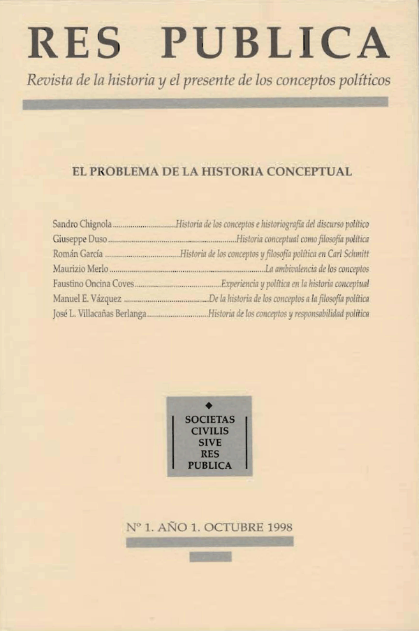 Cubierta Res Publica vol 1 (1998)