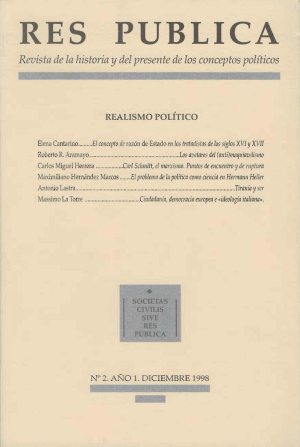 Cubierta Res Publica vol 2 (1998)
