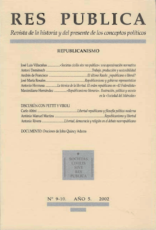 Cubierta Res Publica vol 9-10 (2002)