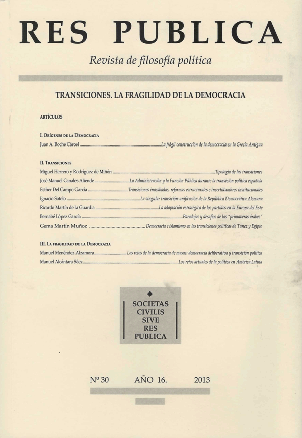 Cubierta, Res Publica vol 30 (2013)