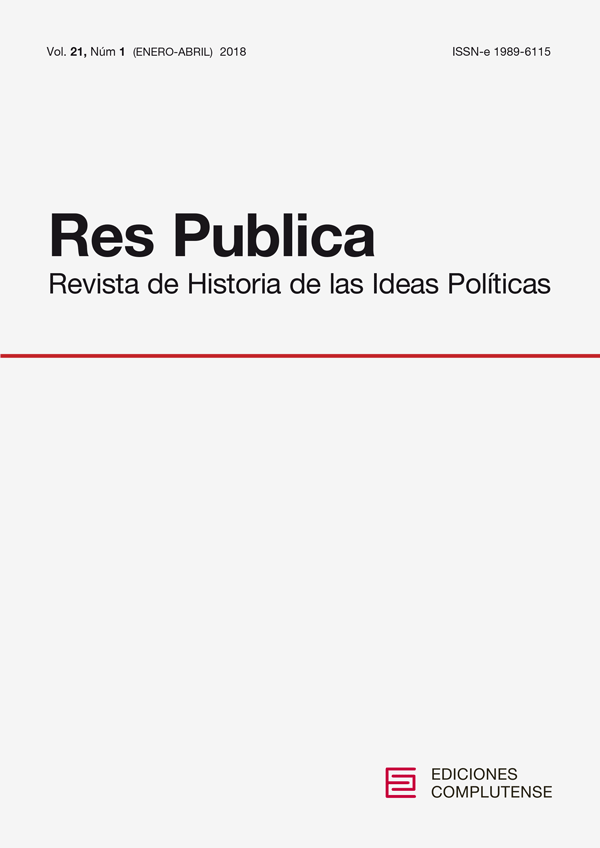 Cubierta de Res Publica. Revista de Historia de las Ideas Políticas Vol. 21, núm. 1 (2018)