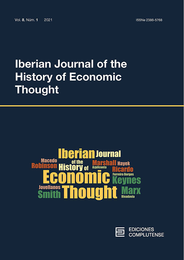 Cubierta Iberian Journal of the History of Economic Thought 8(1)2021
