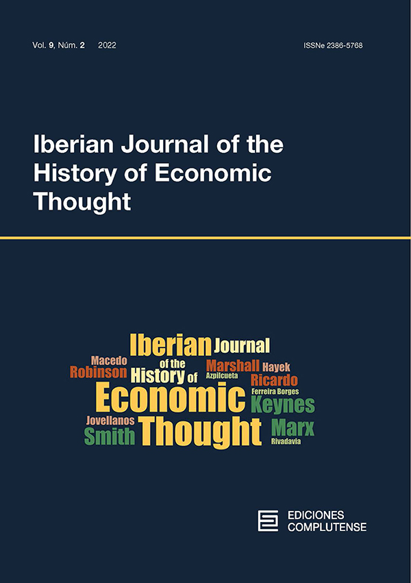 Cubierta Iberian Journal of the History of Economic Thought 9 (2)2022