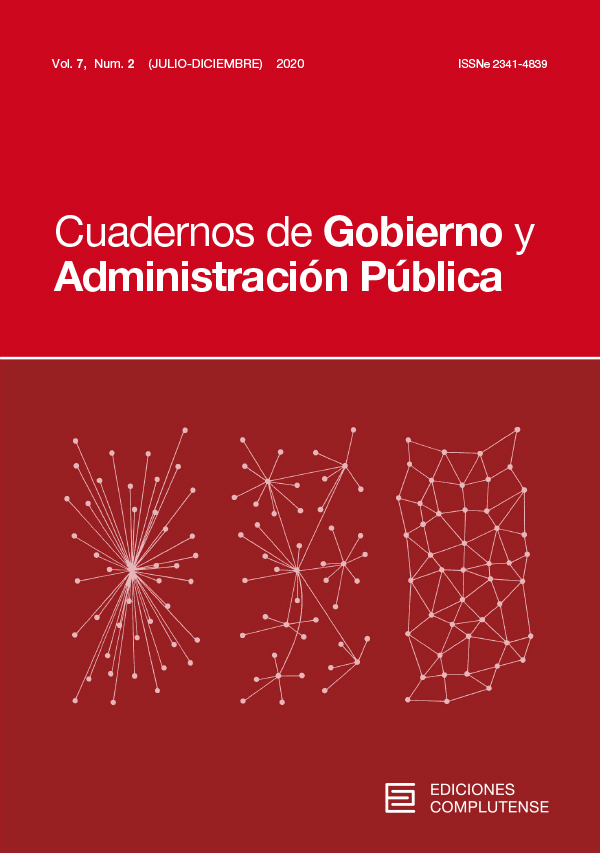 Cubierta de Cuadernos de Gobierno y Administración Pública Vol. 7 Núm. 2 (2020)