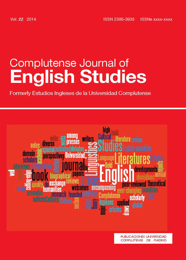 Cover Complutense Journal of English Studies