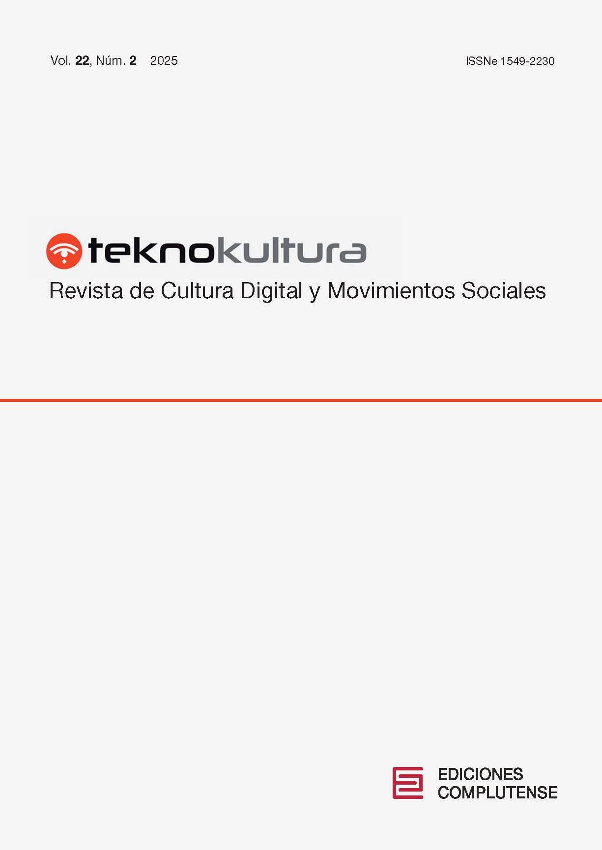 Cubierta Revista Teknokultura V. 22 Nº 2 (2025)
