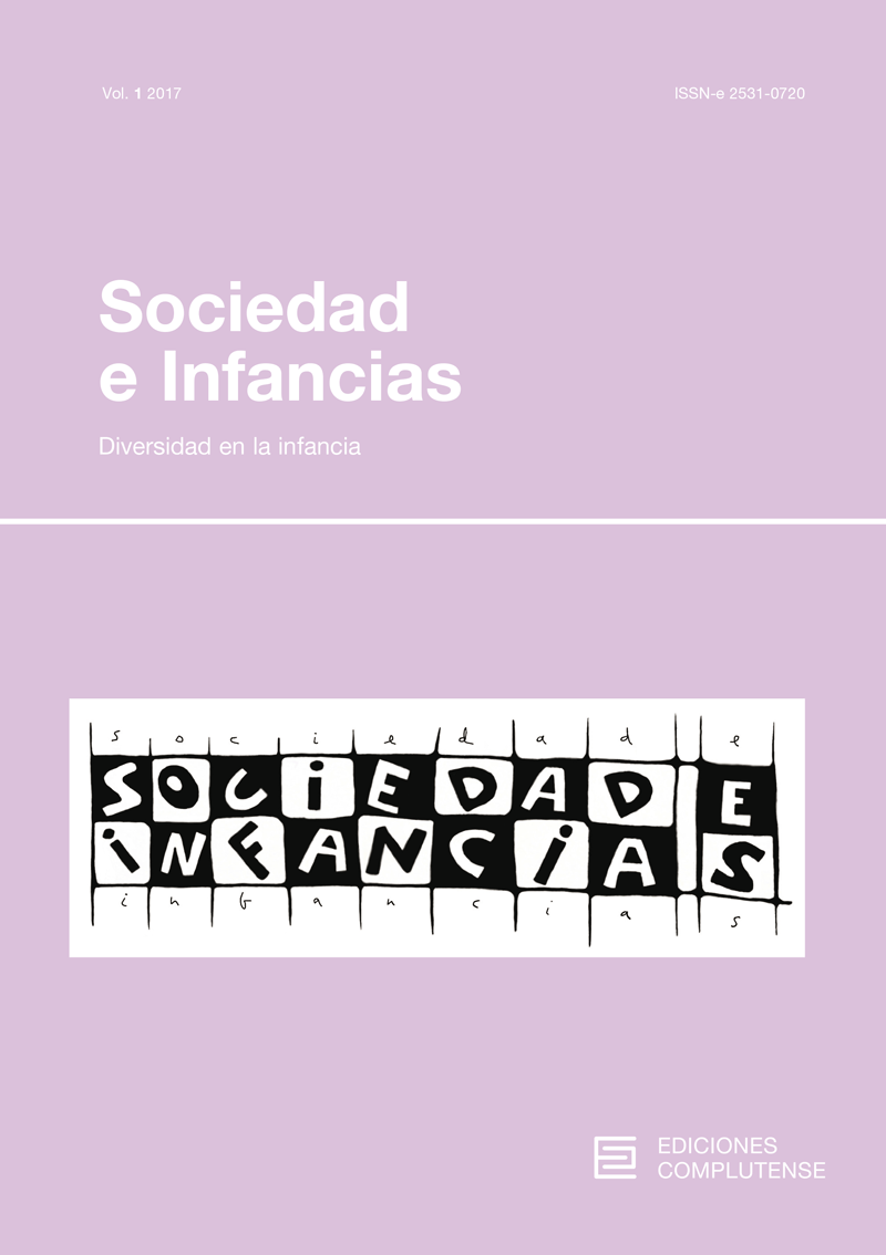 Cubierta de Sociedad e Infancias Vol. 1 (2017)