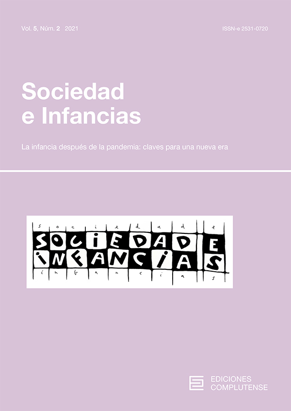 Cubierta Sociedad e Infancias vol 5, Núm. 2 (2021)