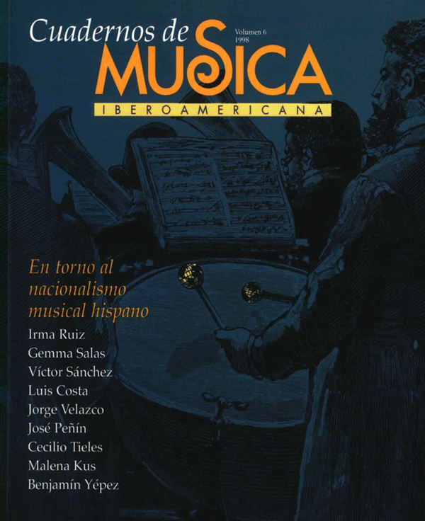 Cubierta de Cuadernos de Música Iberoamericana Vol. 6 (1998)