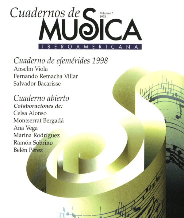 Cubierta de Cuadernos de Música Iberoamericana Vol. 5 (1998)