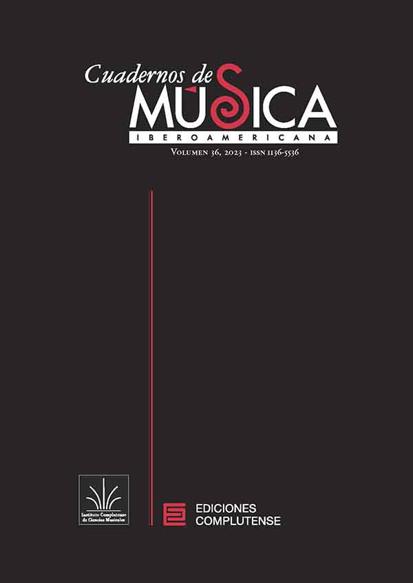 Cubierta Cuadernos de Música Iberoamericana 36 (2023)