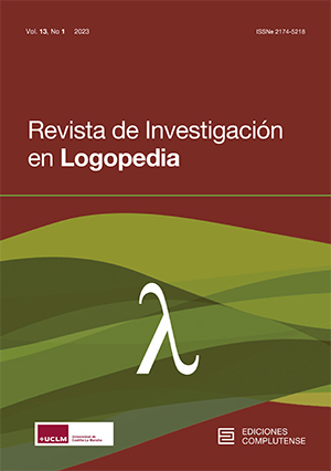 Cubierta Revista de Investigación en Logopedia vol 13-1 (2023)