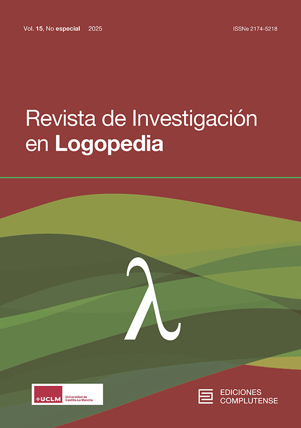 Cubierta Revista de Investigación en Logopedia, vol 15, 2025, número especial